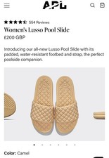 APL Women’s Lusso Pool Slides Size 5.5 UK (worth £200)