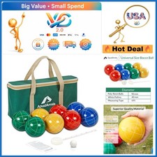 Outdoor Bocce Balls Set with 8 Poly-Resin Bal...