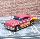 Vintage Hot Wheels Redline ‘57 Chevy Red China Rare Blue Tint Yellow Decal