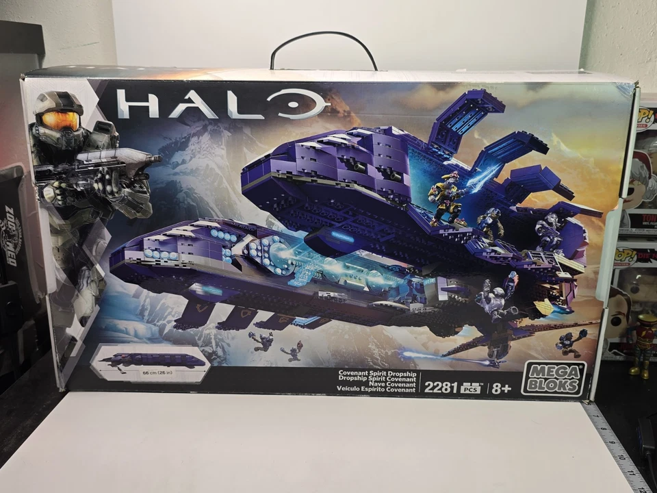 Mega Bloks HALO Covenant Spirit Dropship DPJ95 99% Complete Missing Mini Figures - Image 2 of 4