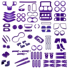 Purple Interior Steering wheel Dash Full Decor Covers For Wrangler JK 2007-2017