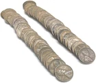 1937 P Roll Lincoln Wheat Cent Circulated Roll 50 Penny Copper Vintage Coin Lot