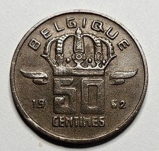 1962 Belgium 50 Centimes - French Text - Belgian Coin - World Coin - Europe 