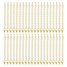 3.5 Inch Necklace Extender, 60 Pcs Lobster Necklace Extender, Gold Tone