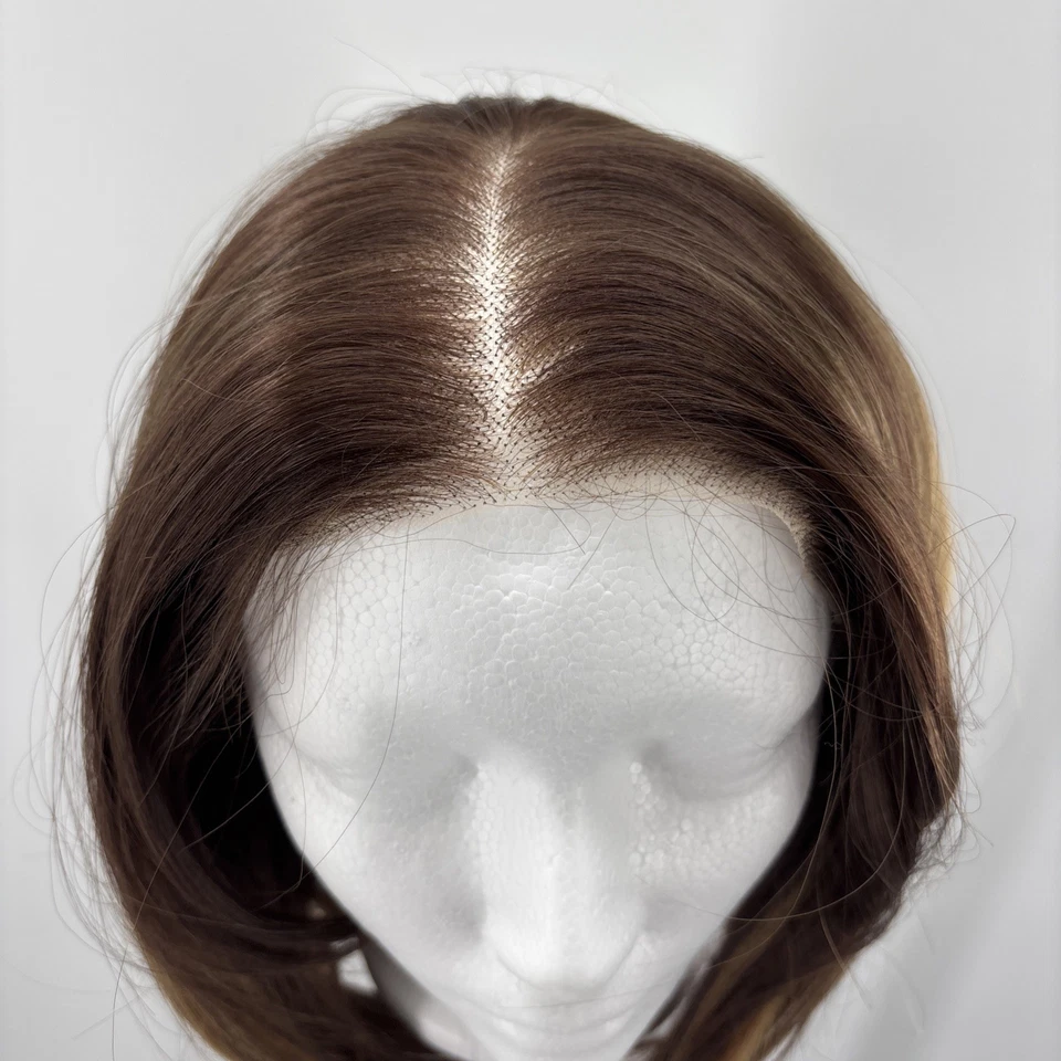 Peluca Chelsea Smith Coronas Eva Luxe Cálida Morena Larga Bob Balayage Foto 2 de 4