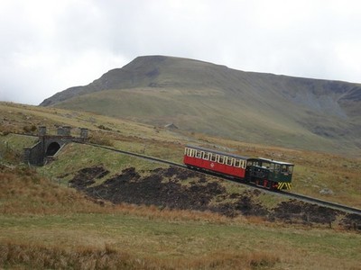 Foto A3 Aufsteigen Nant Peris oder Old Llanberis Der frühe Zug zur Summe um 2010