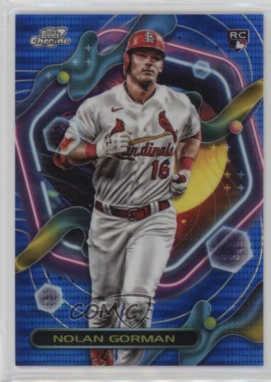 2023 Topps Cosmic Chrome Blue Moon Refractor 56/99 Nolan Gorman Rookie RC 0w27