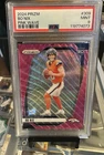 2024 Panini Prizm - Rookies Bo Nix #309 Pink Wave Prizm Rookie PSA 9