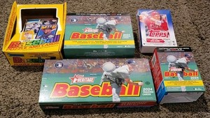 TOPPS AND DON RUSS Baseball EMPTY WAX DISPLAY BOXES LOT