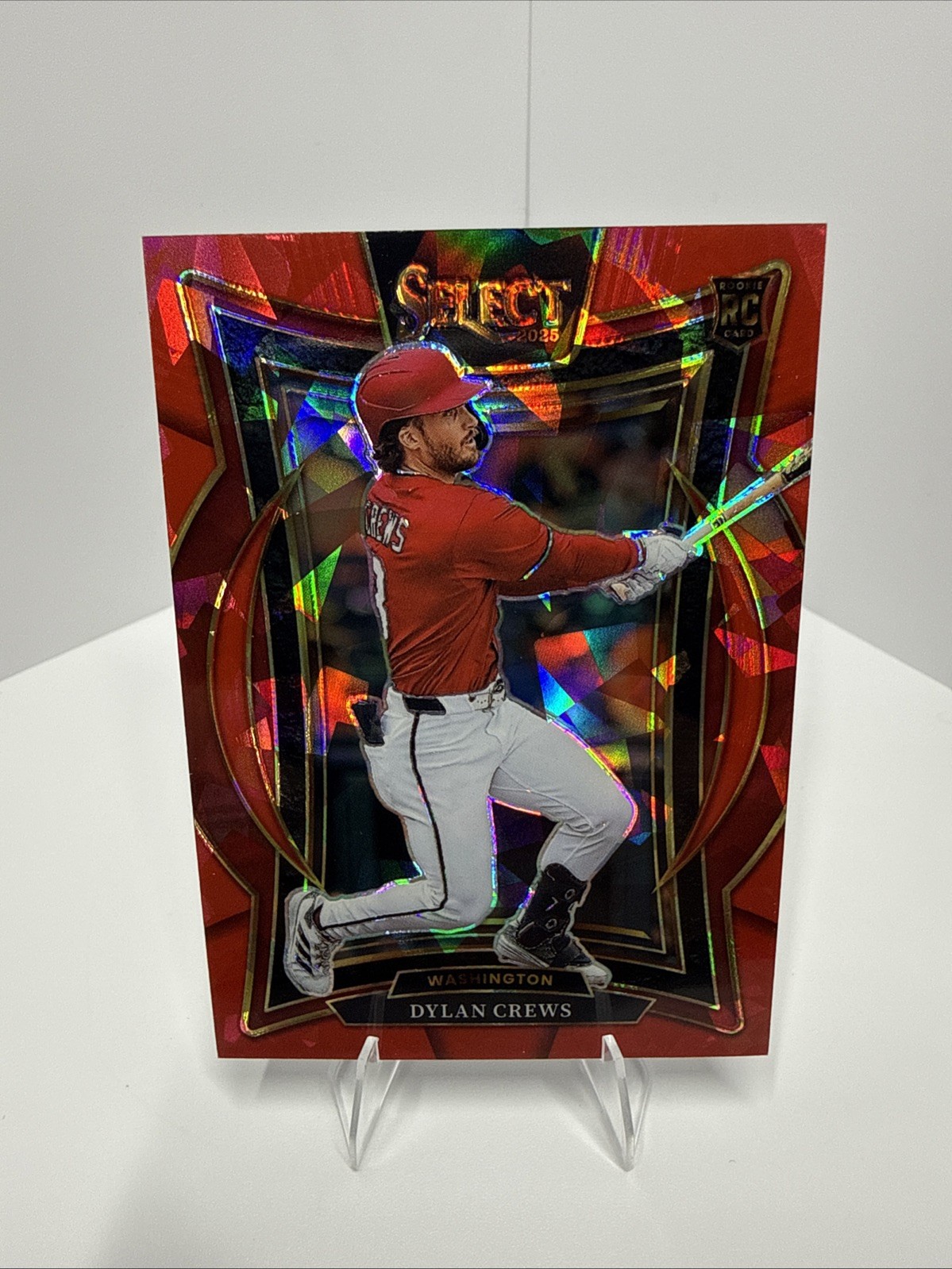 2025 Panini Select - Concourse Dylan Crews #14 Red Ice Prizm /299 (RC)