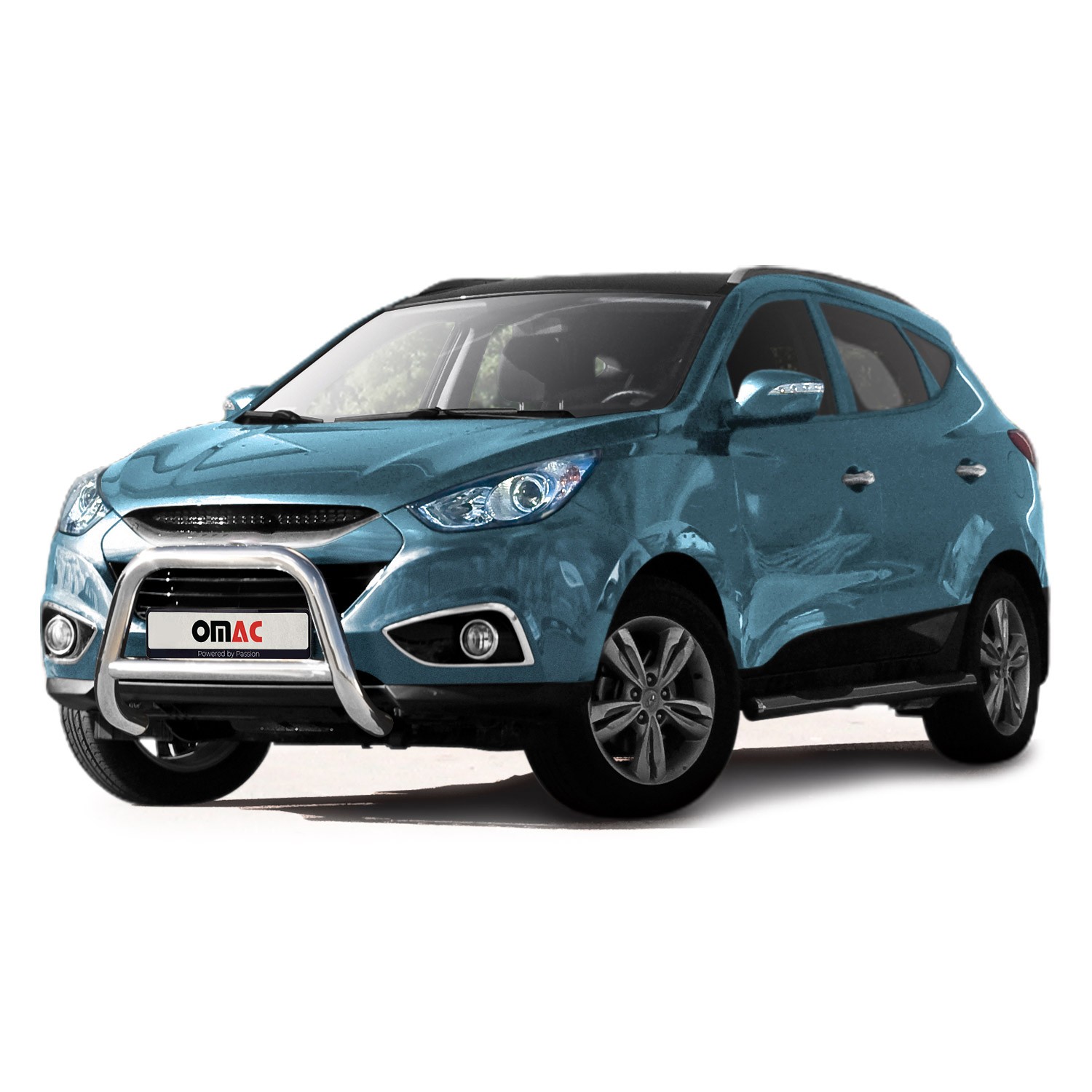 Pare-buffle avant Hyundai ix35 2010-2015 protection pare-choc inox argent