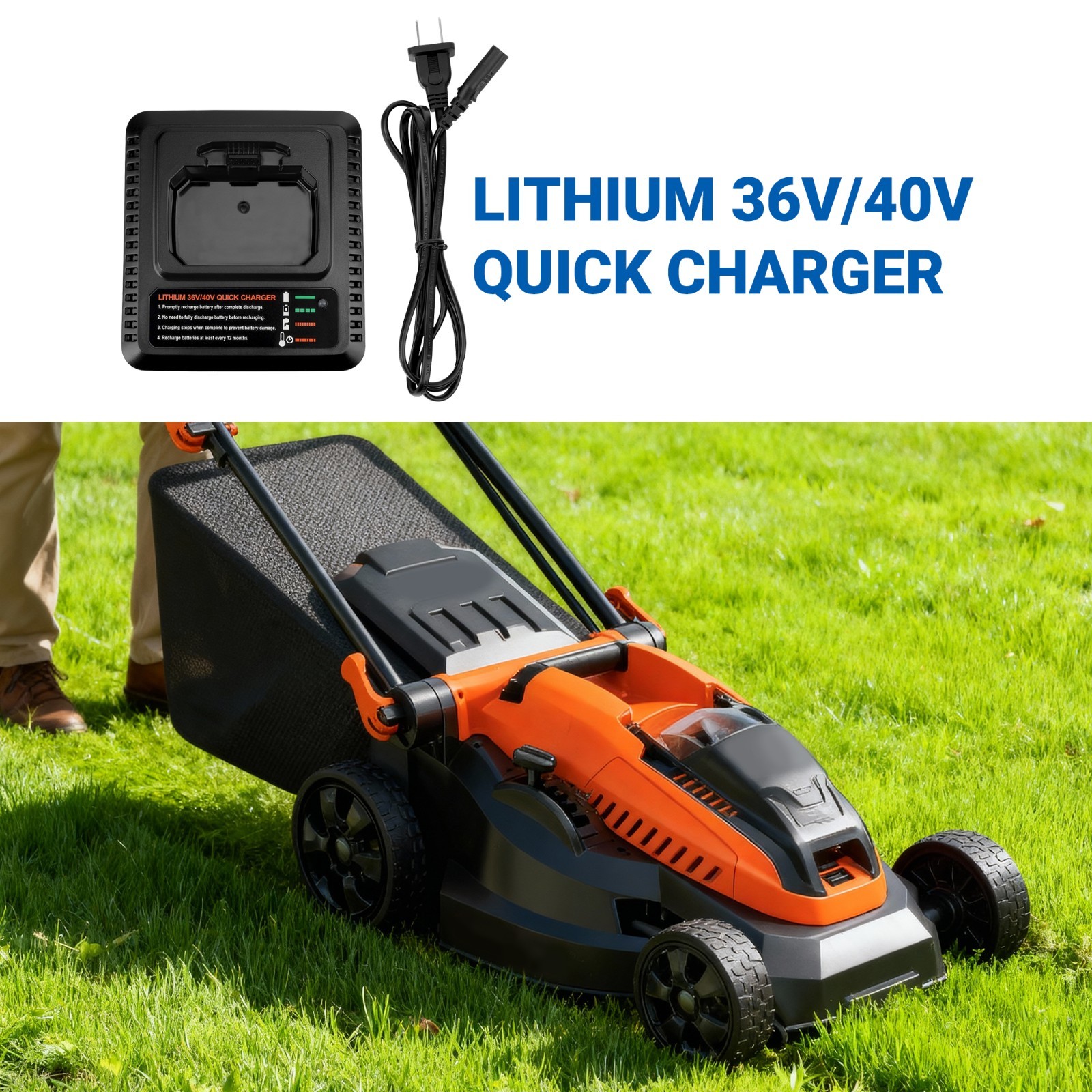 Fast Charger for Black and Decker 36V/40V MAX lithium ion Battery Charger LCS36