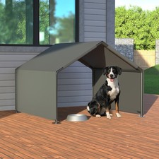 Portable Dog Tent, Water-Resistant Pet Shelter for Outdoor Shade, Gray