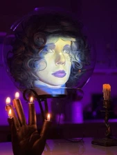 Madam Leota talking head Haunted Mansion HOLIDAY Custom Prop projector Halloween