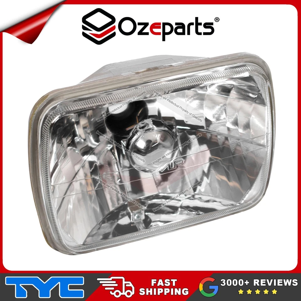 Pair LH+RH Head Light Lamp Crystal Clear Glass Lens For Ford Courier 1982~1985 - image 3 of 4