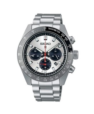 New Seiko SSC911 Prospex Speedtimer Silver Dial Stainless Steel Bracelet Watch