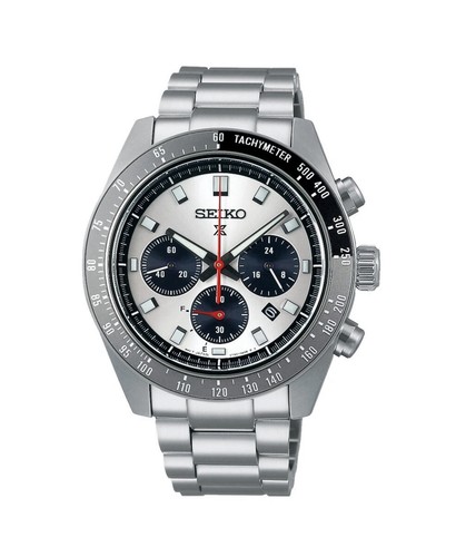 New Seiko SSC911 Prospex Speedtimer Silver Dial Stainless Steel Bracelet Watch