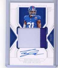 Tyler Nubin Rookie Patch Auto Holo Silver /25: 2024 National Treasures Football