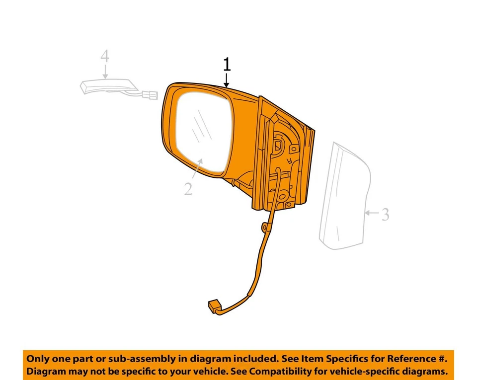 2011 Dodge Grand Caravan Passenger Right Side View Power Door Mirror V19PU - Image 3 of 4