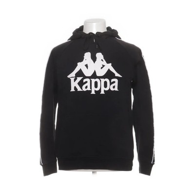 Kappa, Kapuzenpullover, Größe: M, Schwarz, Baumwolle/Polyester, Print #HFt
