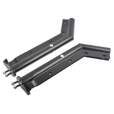 28" Spring Loaded 1 1/8" Bolt Black Angled Mud Flap Hanger Set For Semi Truck