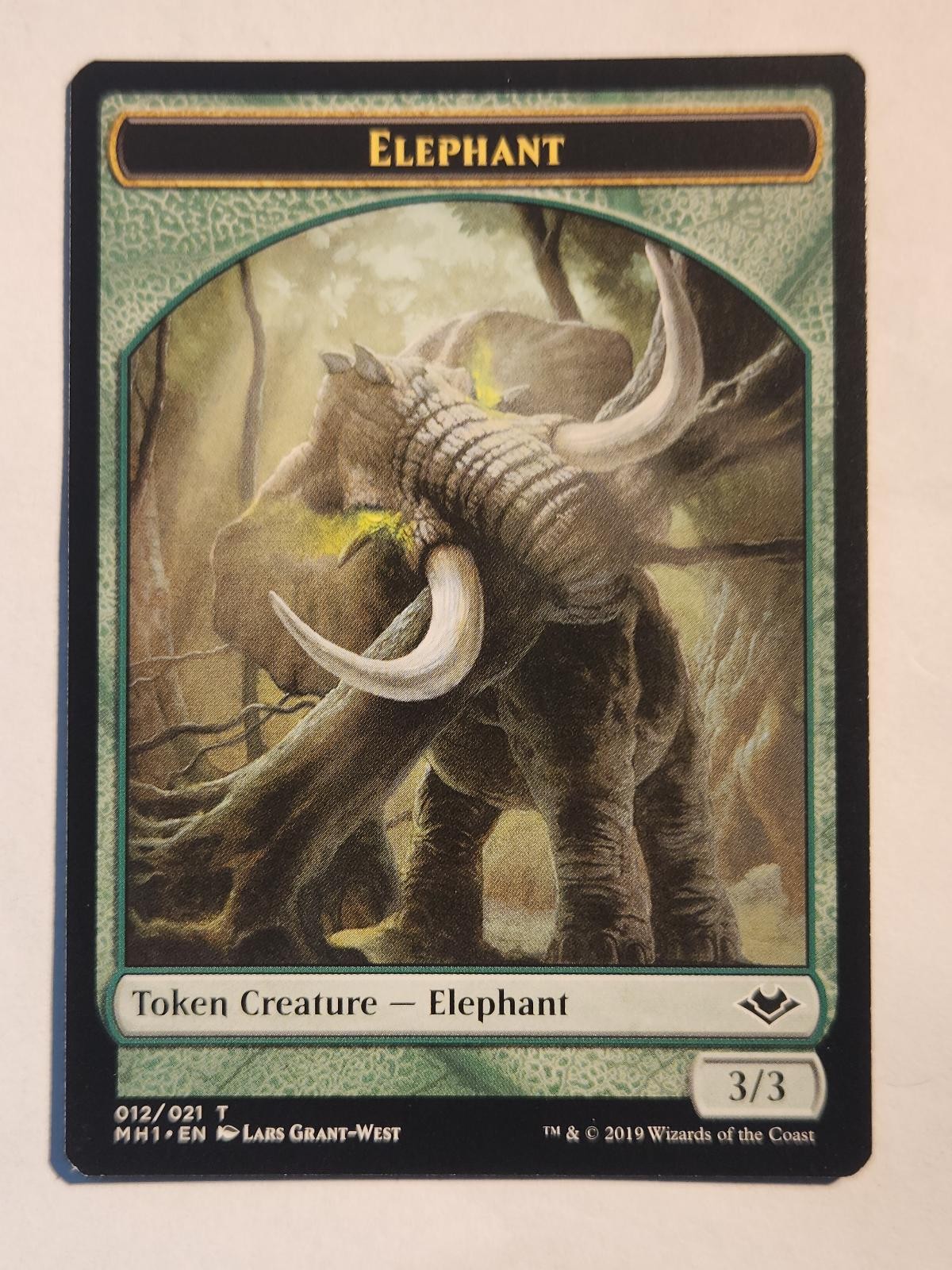 Shapeshifter // Elephant Double-Sided Token 1 // 12 Modern Horizons Magic MTG LP