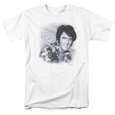 Elvis Presley - Lonesome Tonight - Erwachsene Unisex Kurzarm - Weiß