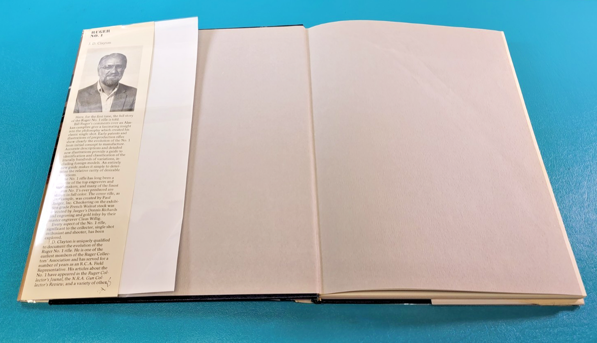 MR.G First solo Art book&直筆:rough copy Ruger No. 1 by J.D. Clayton 1983 1st First Ed Blacksmith Corp