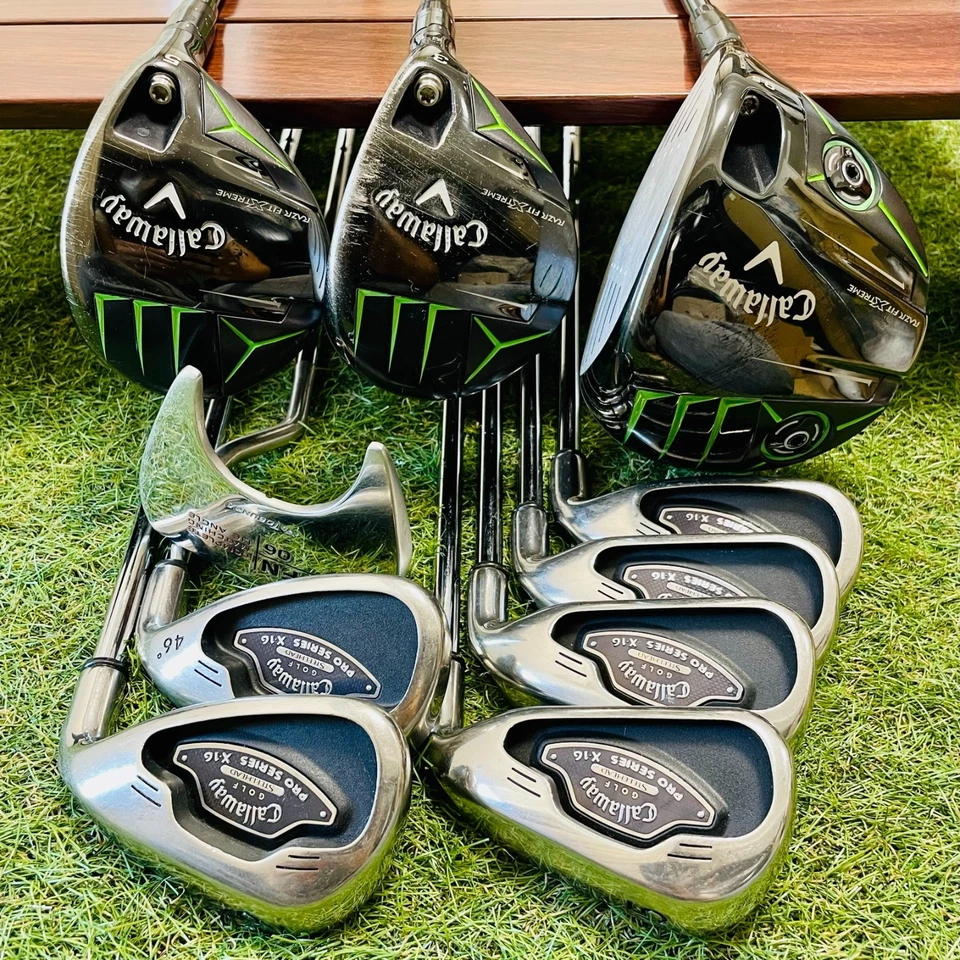 Callaway RAZR Fit X 1w 3w 5w X-16 Iron 56789Pw 10Pcs RH S/SR Flex Golf Japan - Image 2 of 4