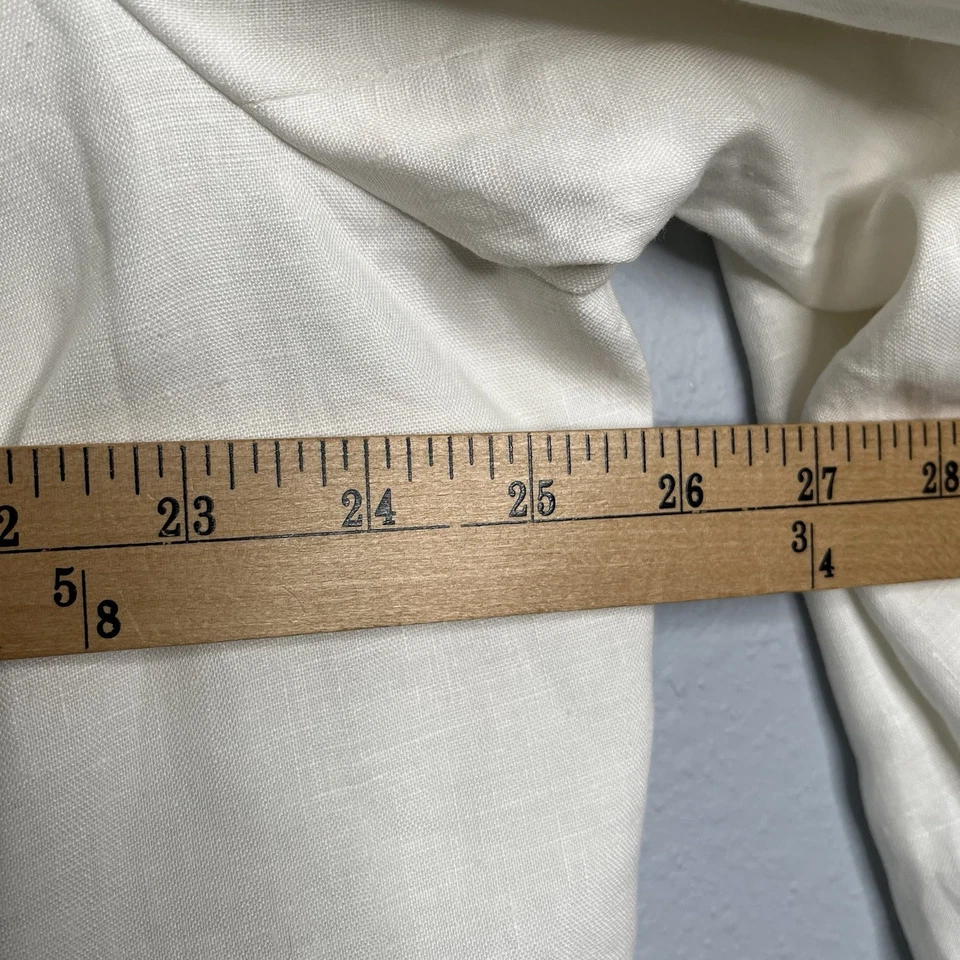 Talbots White Classic Linen Blazer Lined One Button Woman’s Plus Size 22W Career - Image 4 of 4