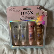 Cherimoya Max Makeup High Shine Lip Gloss Bubblegum Clear Sheer Swirls