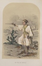 Araber Berber Steinschlo&szlig;-Pistole Sch&uuml;tze Kabylen Mauren Turban Algerien Marokko