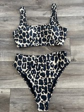 Two Piece Women's Animal Print Size XL Cute Bikini Swimsuit Bathing Suit NWOT