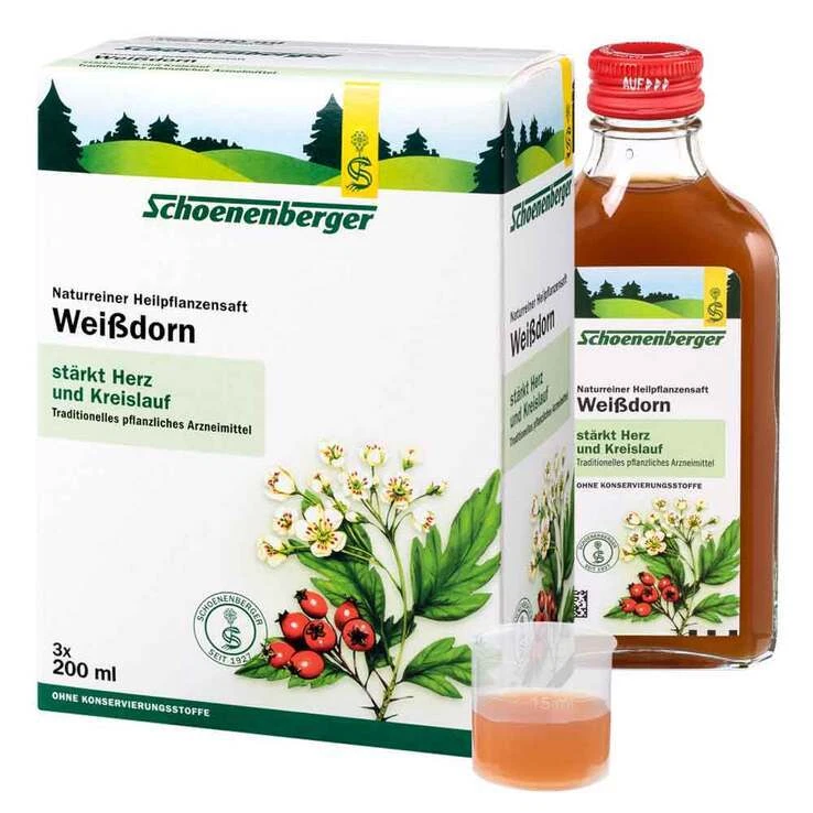 Weißdorn Saft Schoenenberger HPS · 3X200 ml · PZN 00700192