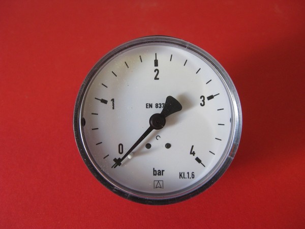 "Manometer Ø 63 Mm 1/4\" 0-4 Bar Afriso Axial G 1/4\" 85113111 Rohrfeder"-image