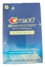 G1N Crest 3D White Strips 20 Classic Teeth Whitening Strips 10 TREATMENTS Exp 20