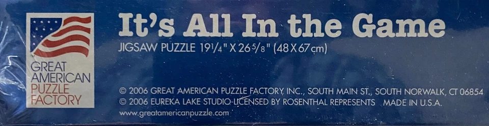 The GREAT AMERICAN PUZZLE Co. It's All in the Game 1000pc 19x26 New Free Ship - Image 3 of 4