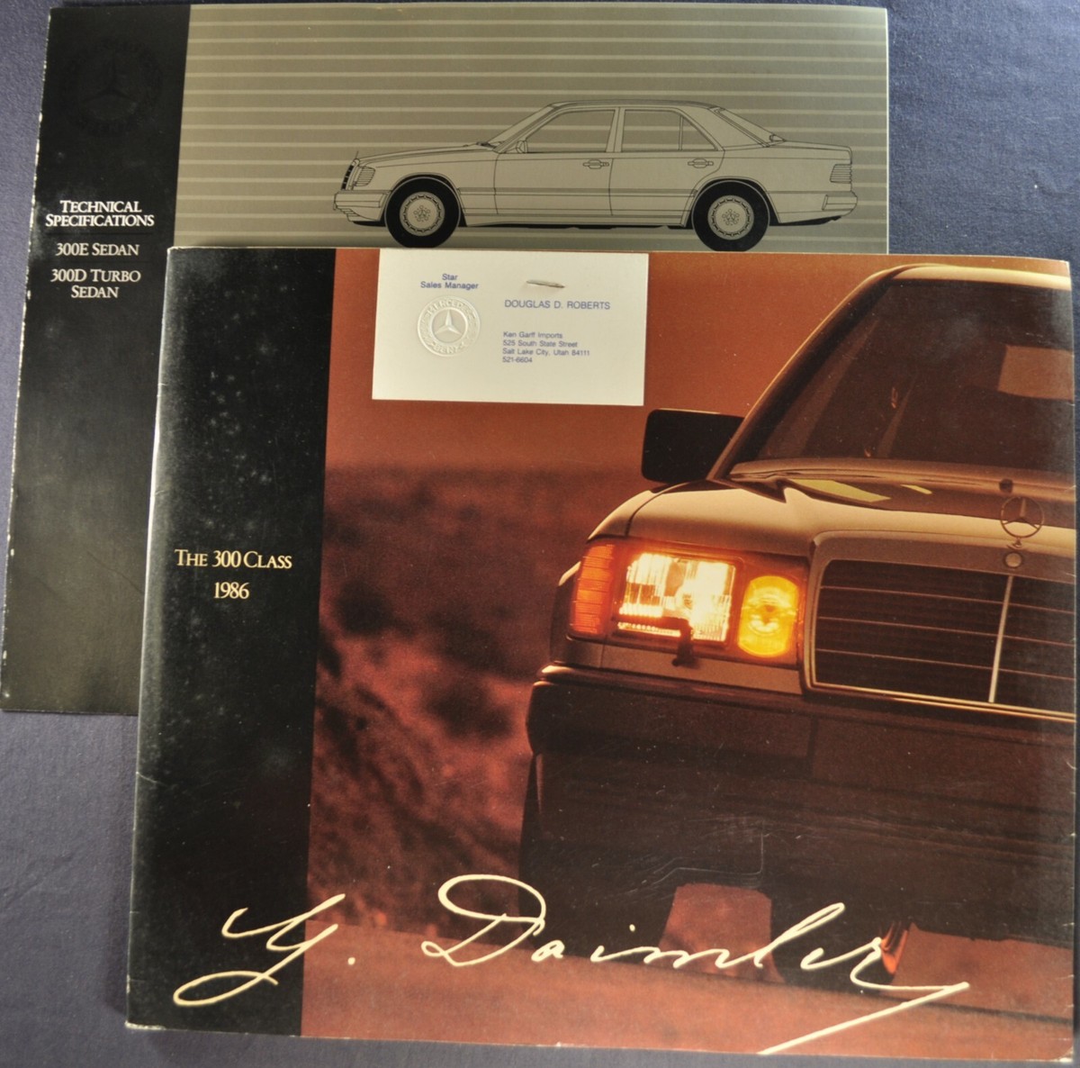 1986 Mercedes Benz Large Brochure +Specs 300E 300D Turbo Sedan