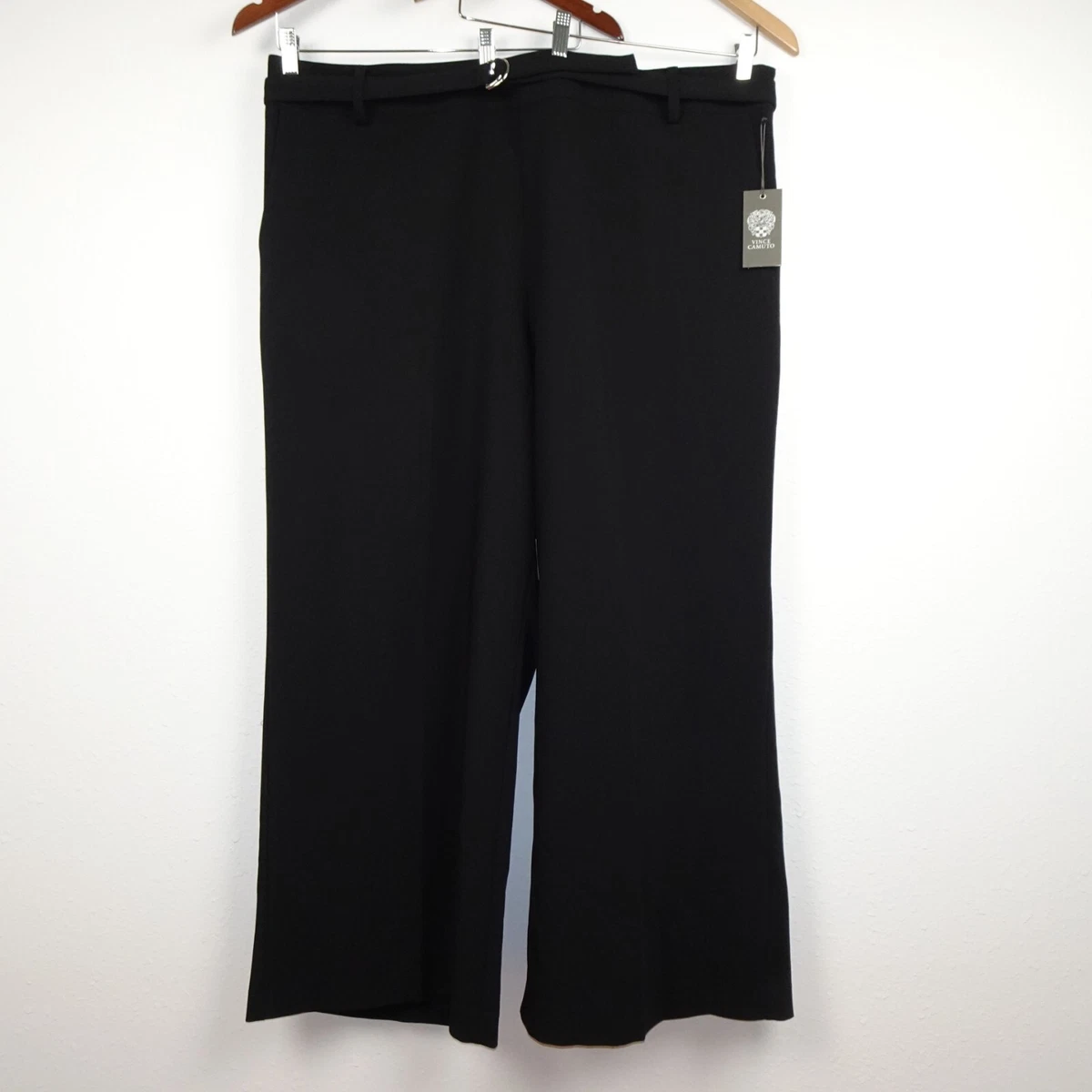 Pantalon large habillé avec bandes contrastantes - noir - Grandes tailles - Femme - 8.10