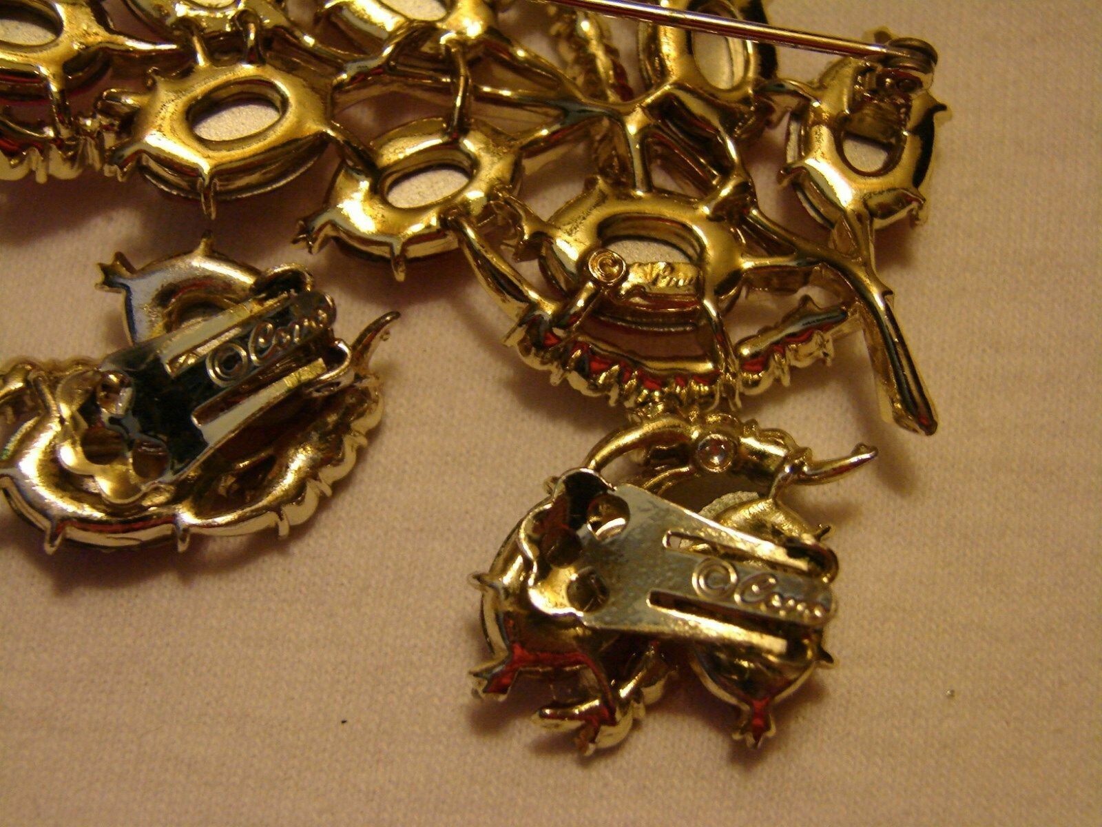 VINTAGE PEGASUS CORO Signed SET RUBY IRIDESCENT A… - image 2