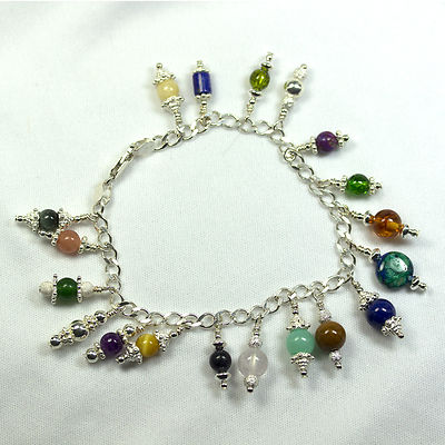 SS .925 Bettelarmband mit Steinen