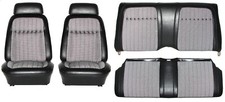 1969 Camaro Deluxe Houndstooth Interior Seat Cover Kit Oe Quality Black