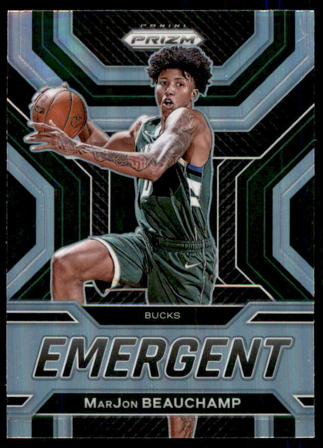 MarJon Beauchamp Rookie Card 2022-23 Panini Prizm Emergent Prizms Green #3