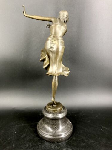 Bronzeskulptur Art Deco Tänzerin Chiparus Skulptur Bronze Tanzende Babylon - Bild 5 von 11