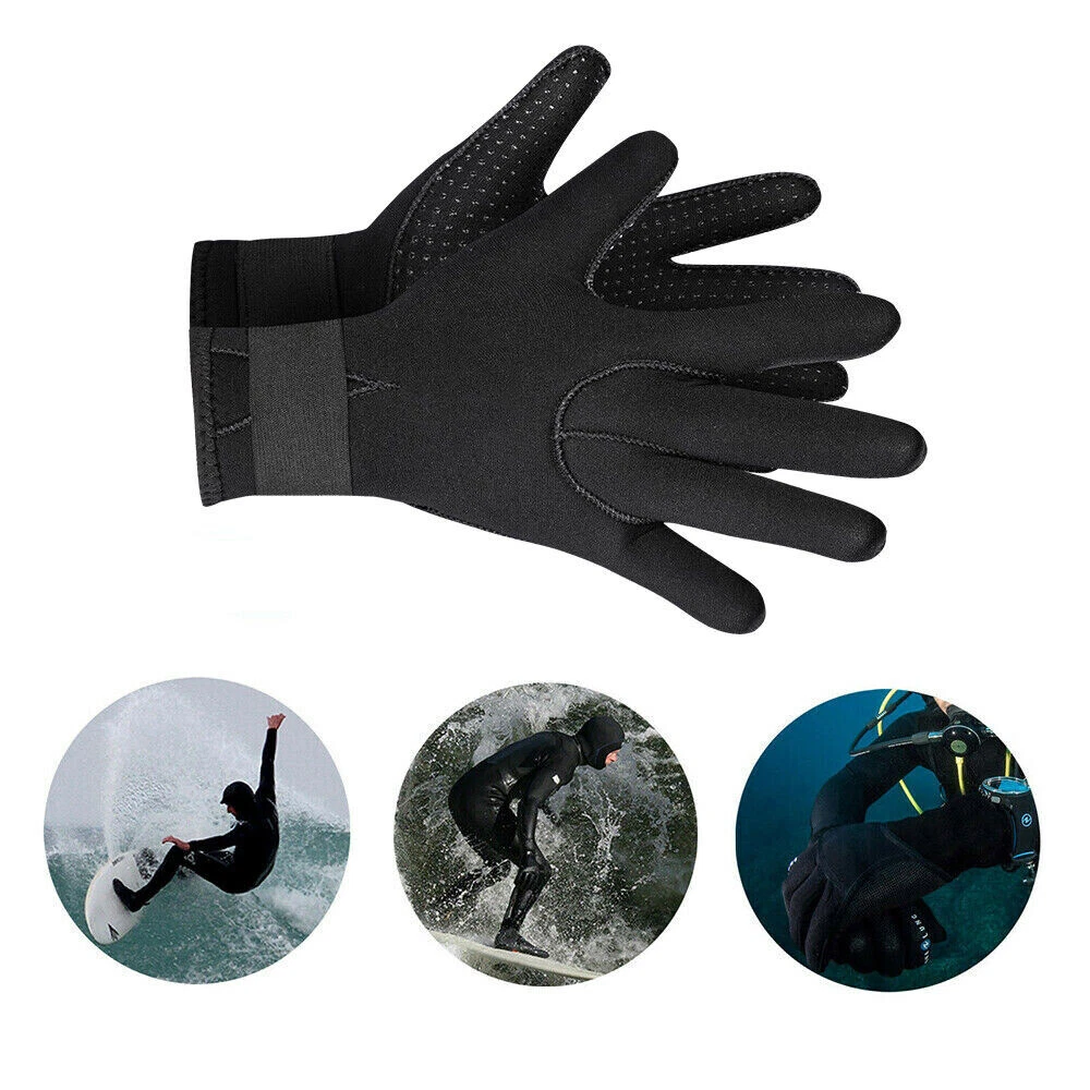 5mm Neoprene Wetsuit Gloves Swim Diving Warm Surf Fishing Gloves
