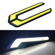 2x Cob White Led L - Shape Drl Daytime Running Lights Driving Lamps Universal