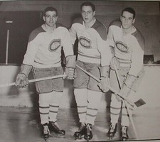 PRINT HOCKEY PICTURE MONTREAL BERNARD GEOFFRION JEAN BELIVEAU BERT OLMSTEAD 