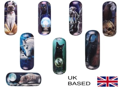 Lisa Parker Hard Glasses Case cleaning cloth Sunglasses reading Unicorn wolf MIX