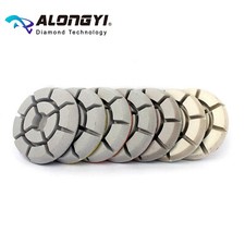 Almohadillas de pulido de piso ALONGYI Diamond de 3 pulgadas para máquina de piso seco húmedo