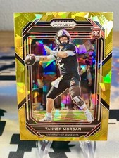 2023 Tanner Morgan Panini Prizm Draft Picks Gold Cracked Ice Rookie Card #113
